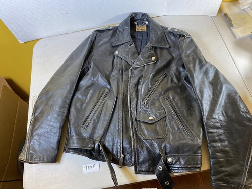 Vintage leather coat - leather,